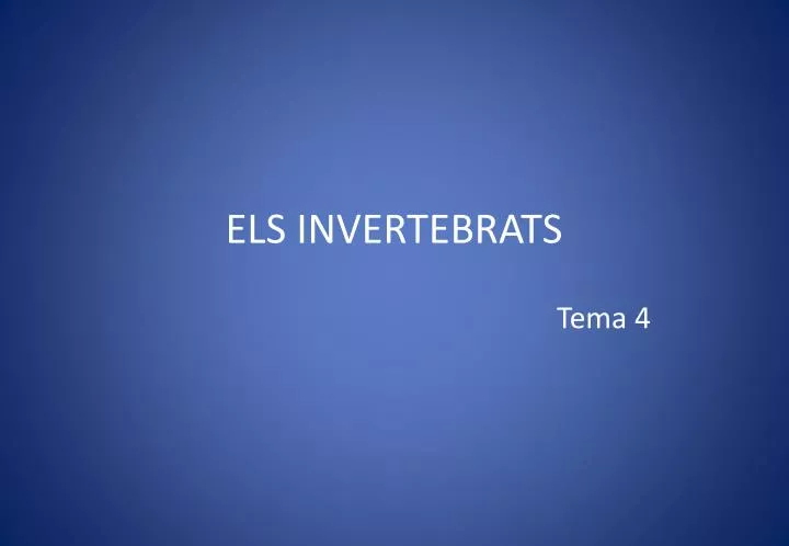 els invertebrats