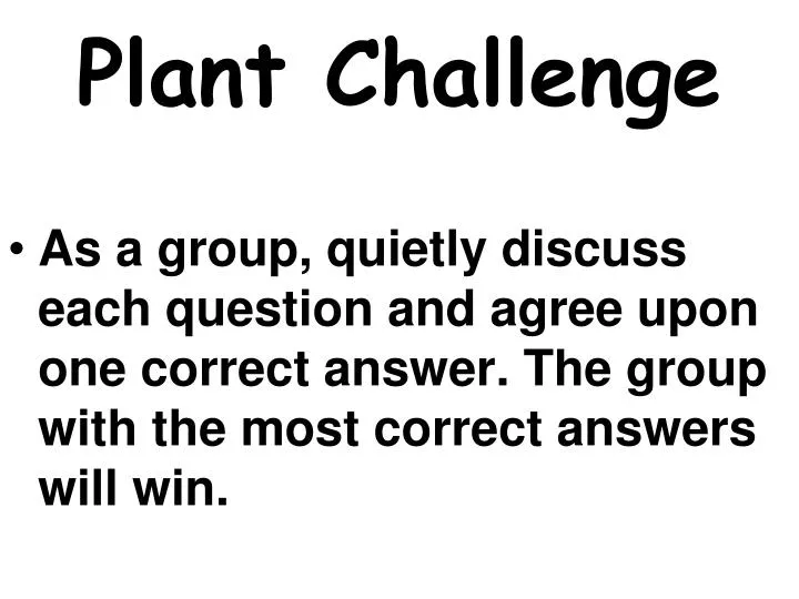 plant challenge