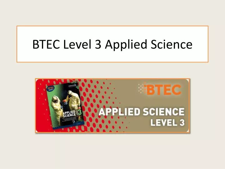 btec level 3 applied science