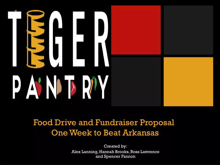 food drive and fundraiser proposal one week to beat arkansas