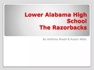 Lower Alabama High School The Razorbacks