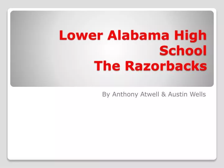 lower alabama high school the razorbacks