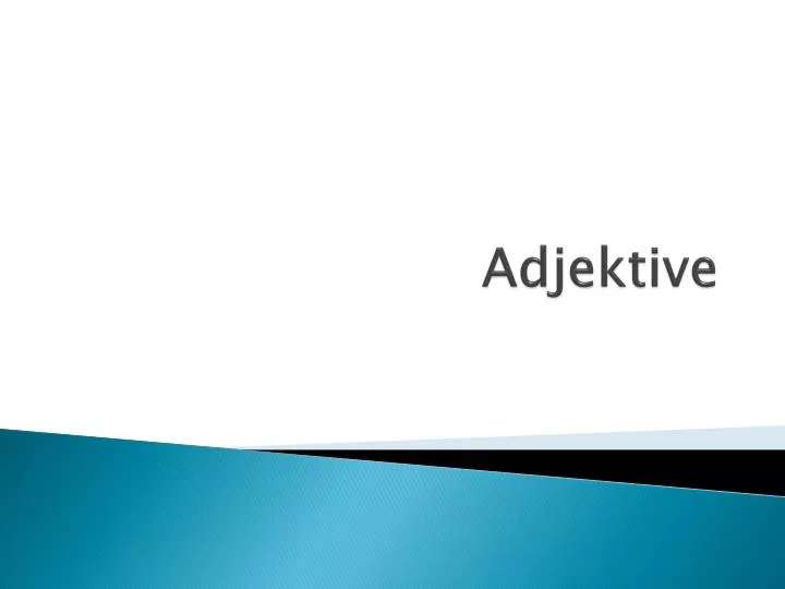 adjektive