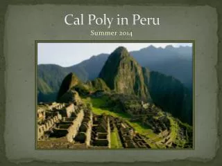 Cal Poly in Peru