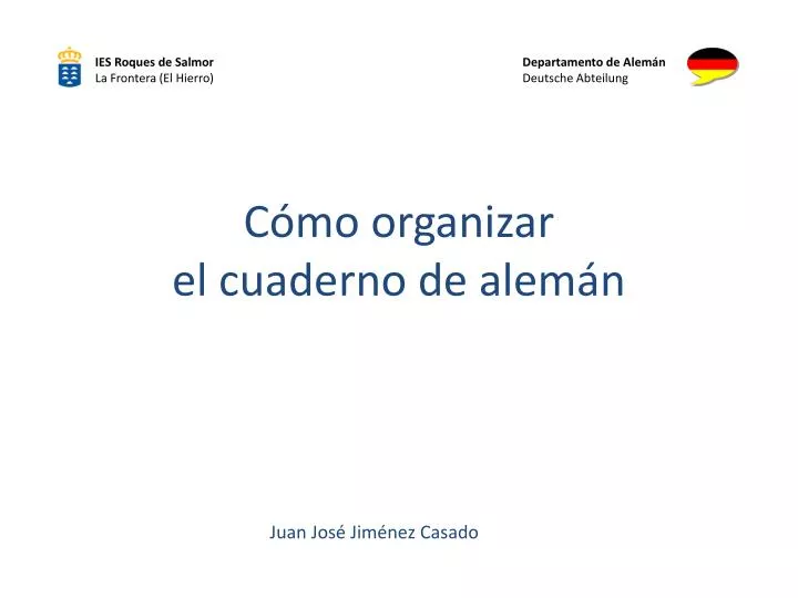 c mo organizar el cuaderno de alem n