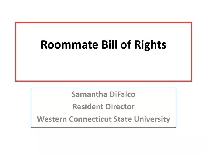 roommate bill of rights