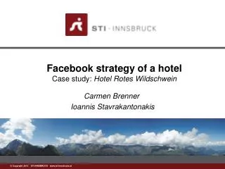 Facebook strategy of a hotel Case study: Hotel Rotes Wildschwein