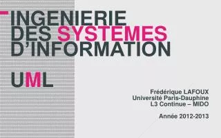 ingenierie des systemes d information u m l
