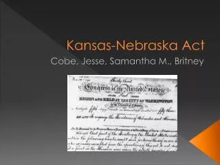 Kansas-Nebraska Act