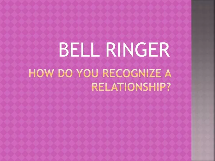 how do you recognize a relationship