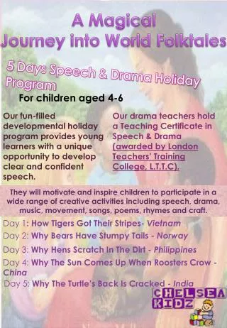 5 Days Speech &amp; Drama Holiday Program