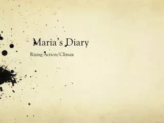 Maria’s Diary