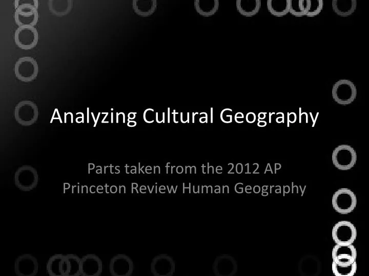 analyzing cultural geography