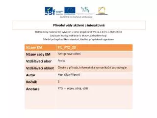 p rodn v dy aktivn a interaktivn