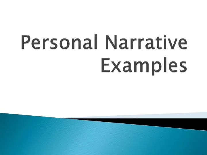 personal narrative examples