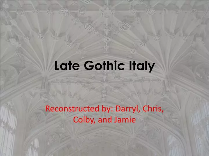 late gothic italy