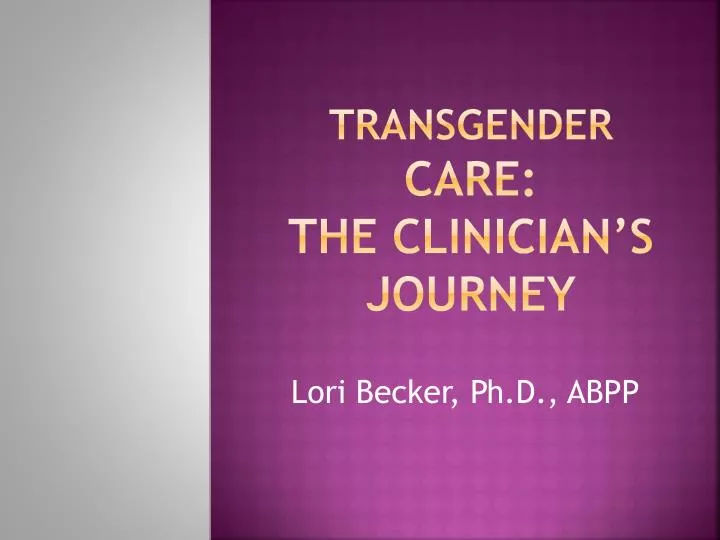 transgender care the clinician s journey