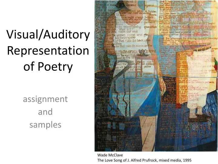 visual auditory representation of poetry
