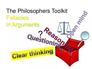 The Philosophers Toolkit Fallacies in Arguments