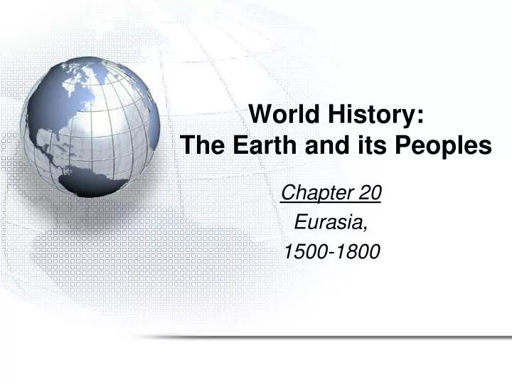 world history the earth and its peoples