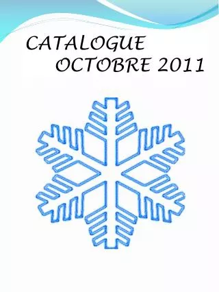 catalogue octobre 2011