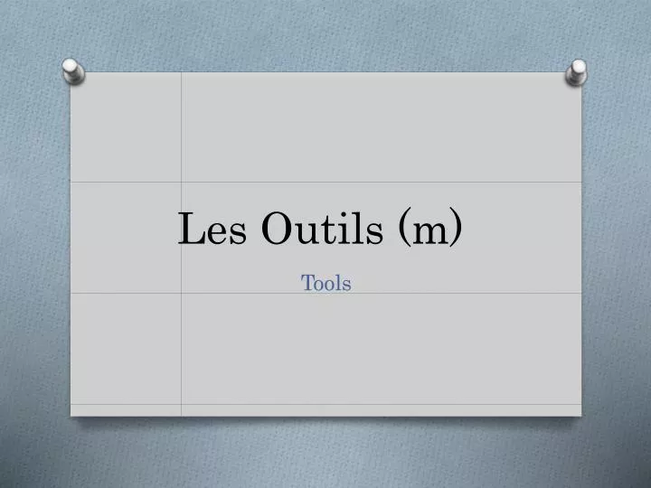 les outils m