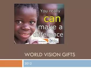 World vision gifts