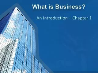 What is Business?