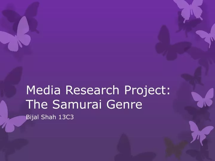 media research project the samurai genre