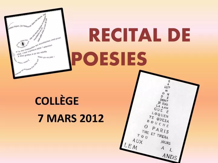 recital de poesies