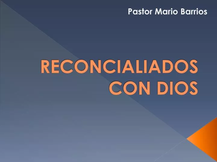 reconcialiados con dios