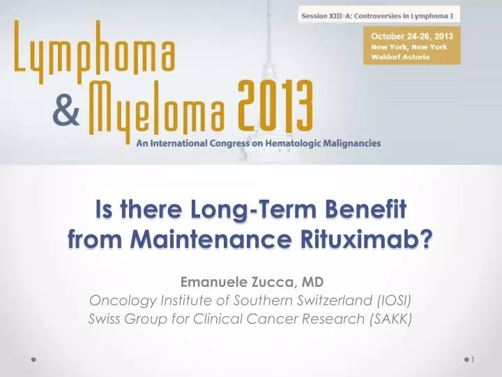 is there long term benefit from maintenance rituximab