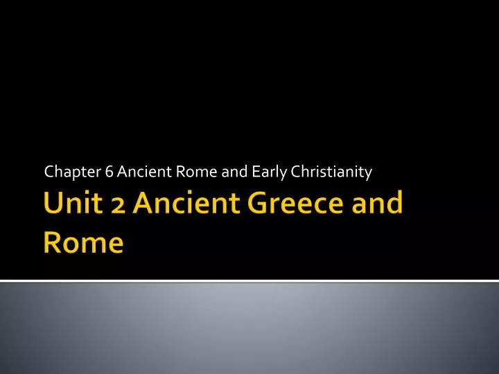 chapter 6 ancient rome and early christianity