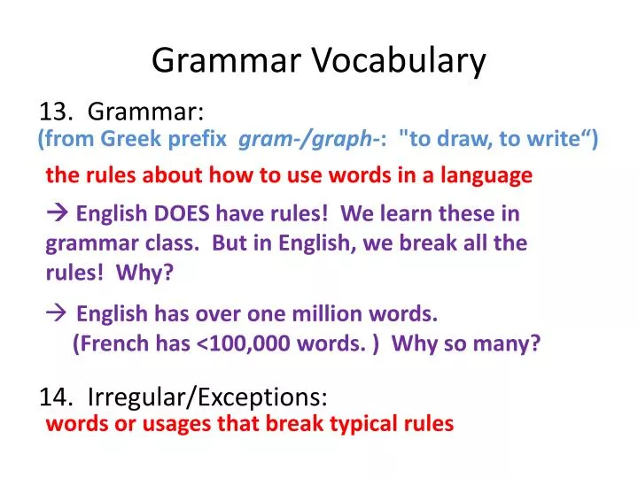 grammar vocabulary