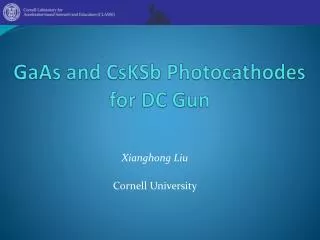 GaAs and CsKSb Photocathodes for DC Gun