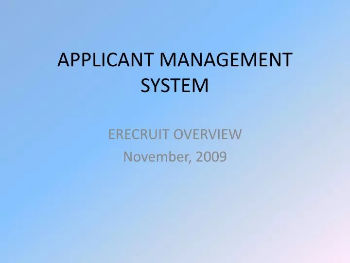 applicant management system