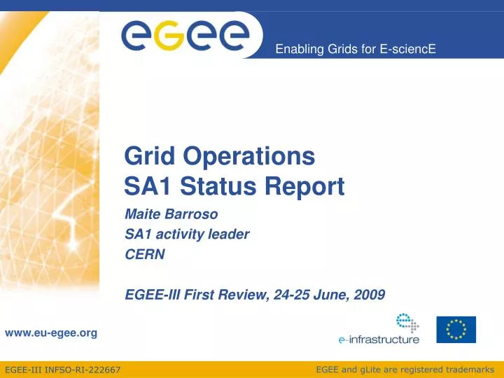 grid operations sa1 status report