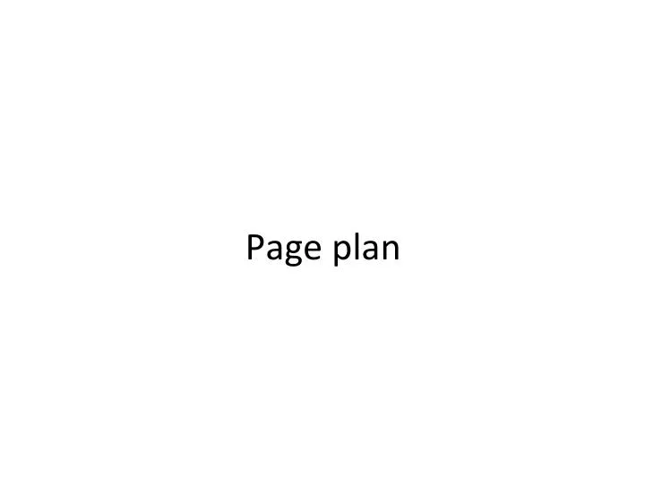 page plan