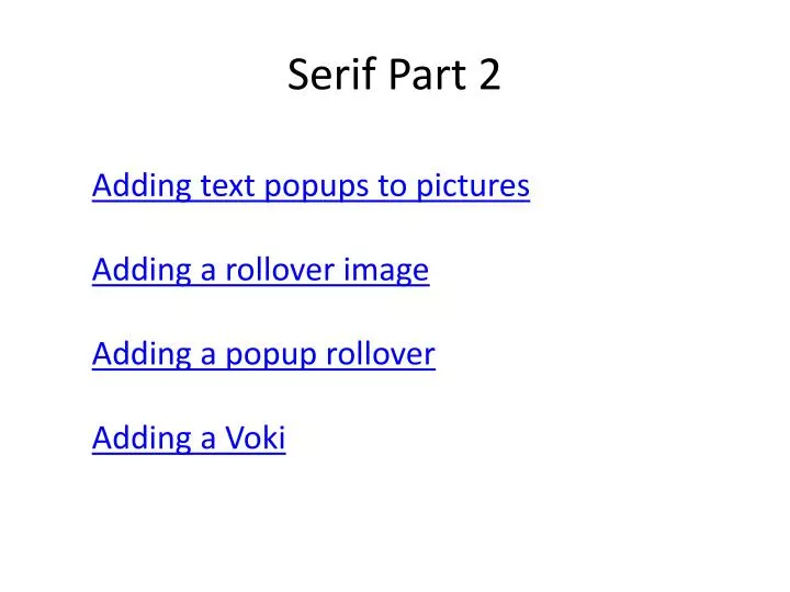 serif part 2