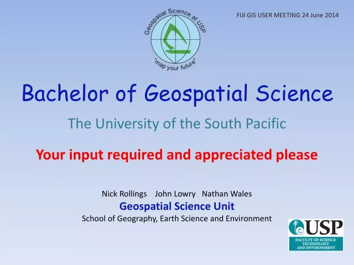 bachelor of geospatial science