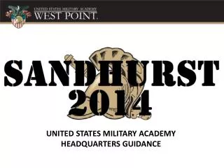 UNITED STATES MILITARY ACADEMY HEADQUARTERS GUIDANCE