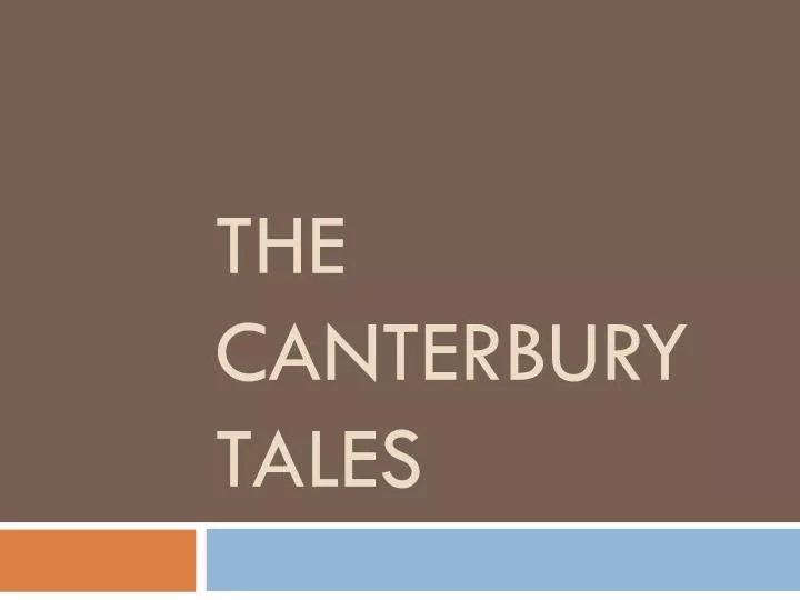 the canterbury tales