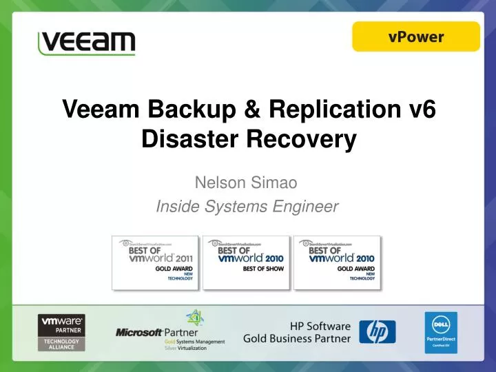 veeam backup replication v6 disaster recovery