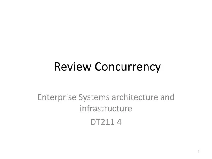 review concurrency