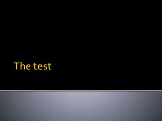 The test