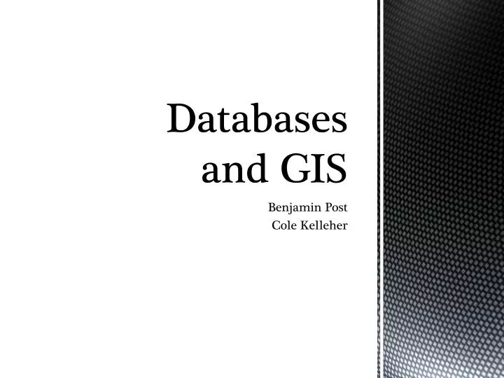 databases and gis