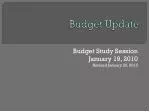 Budget Update - slide 1