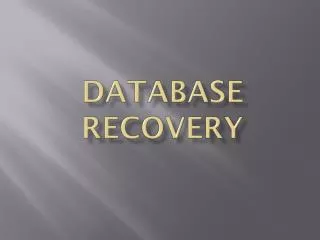 Database recovery