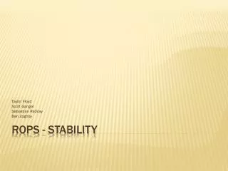 ROPS - Stability