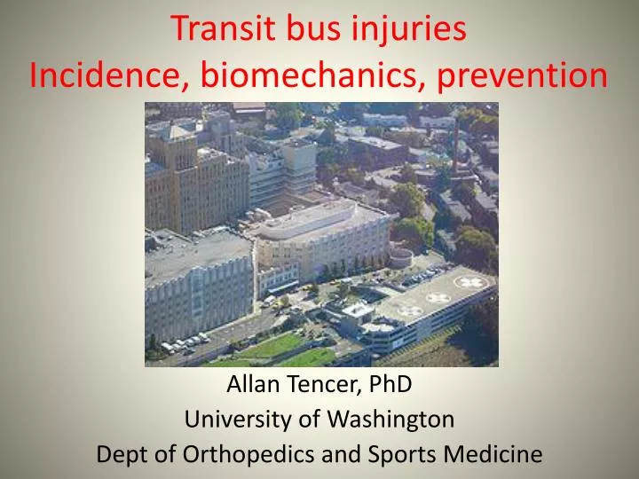 transit bus injuries incidence biomechanics prevention